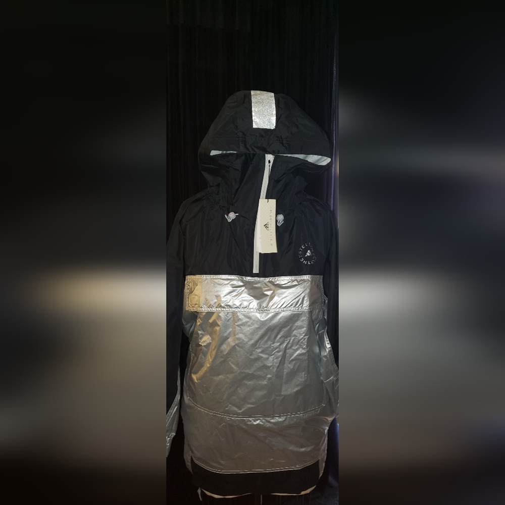 Adidas Stella McCartney black Silver windbreaker reflective Jacket - Picture 14 of 16